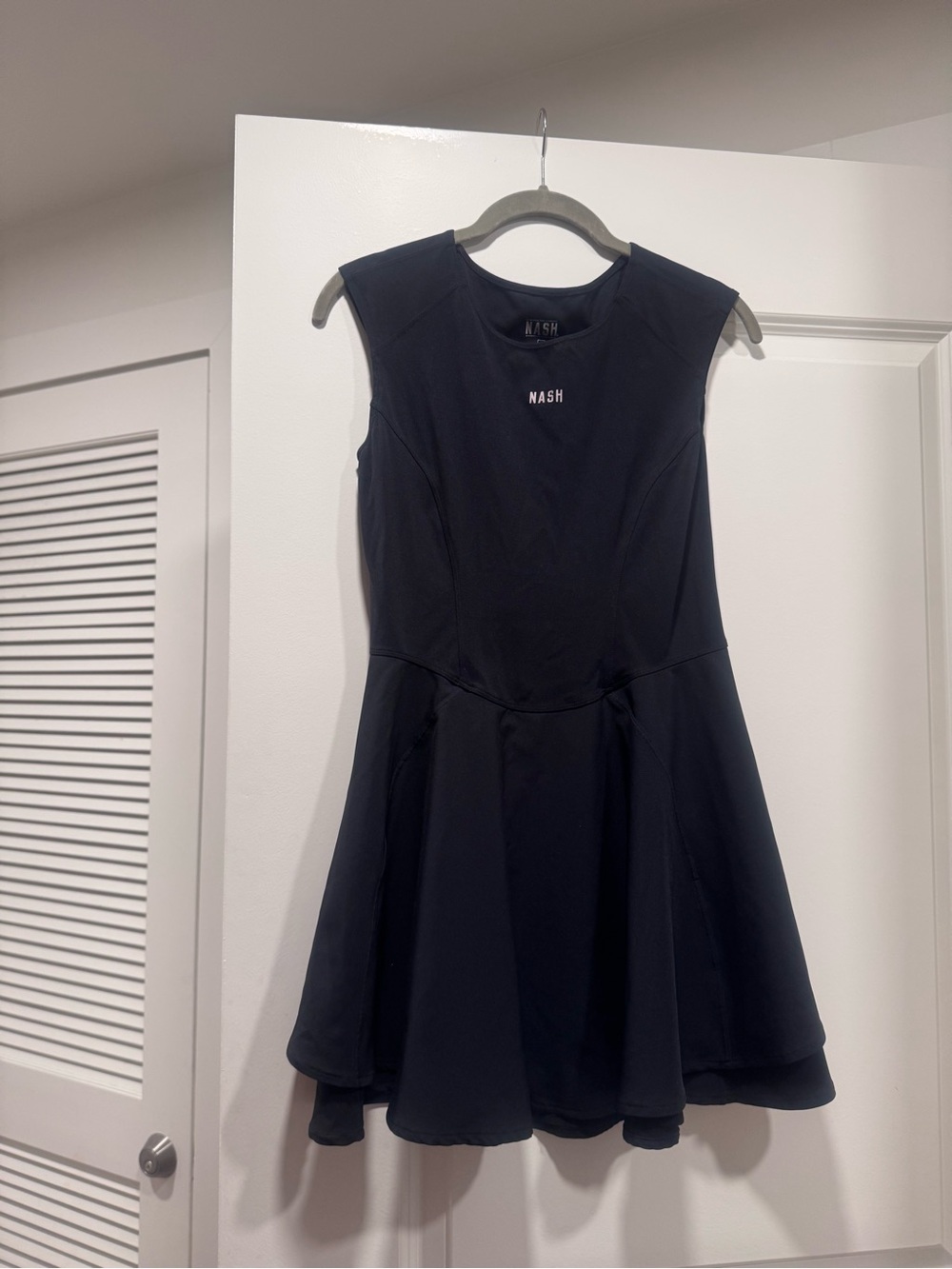 NAsh Black Sleeveless Fit-and-Flare Tee Dress